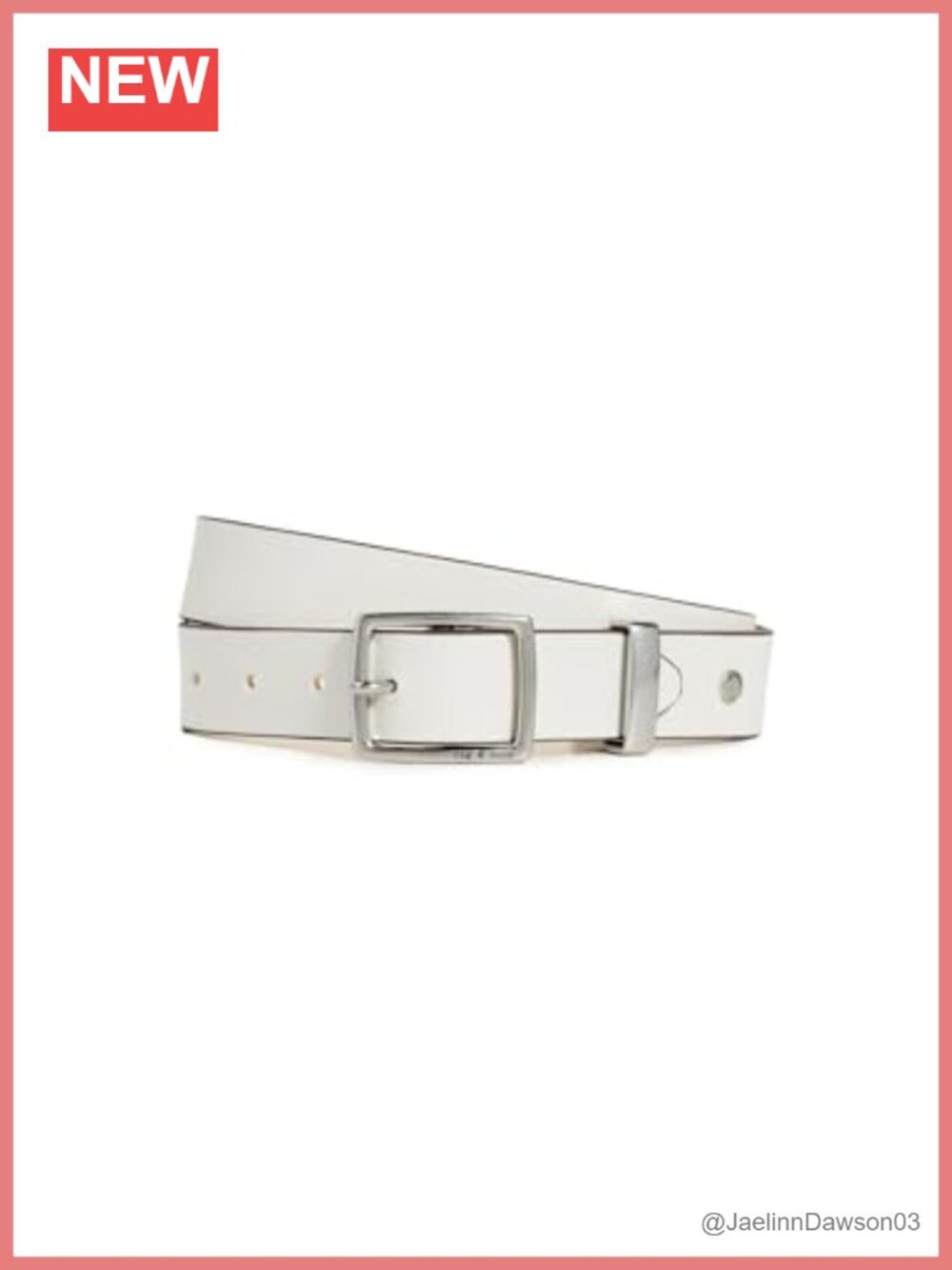Logo Engraved Buckle Belt 1.25in Fashion Belt